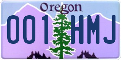 OR license plate 001HMJ