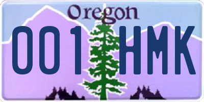 OR license plate 001HMK