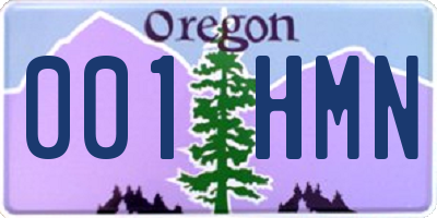 OR license plate 001HMN