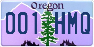 OR license plate 001HMQ