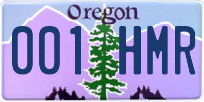 OR license plate 001HMR