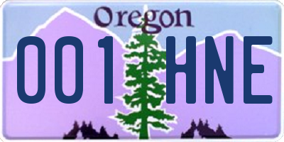 OR license plate 001HNE