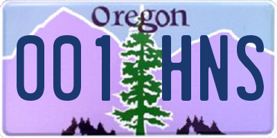 OR license plate 001HNS