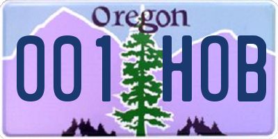 OR license plate 001HOB