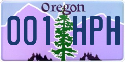 OR license plate 001HPH