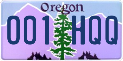 OR license plate 001HQQ