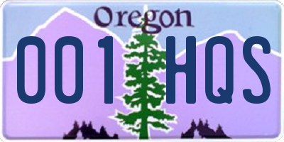 OR license plate 001HQS