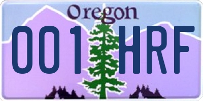 OR license plate 001HRF