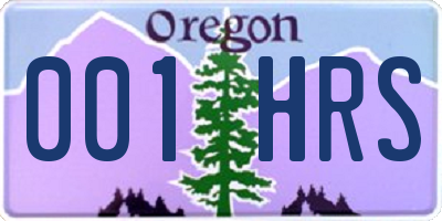 OR license plate 001HRS