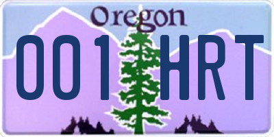 OR license plate 001HRT