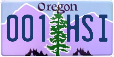 OR license plate 001HSI