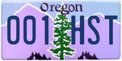 OR license plate 001HST