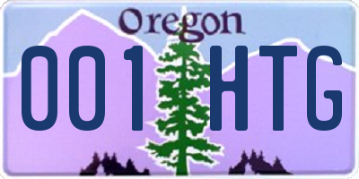 OR license plate 001HTG