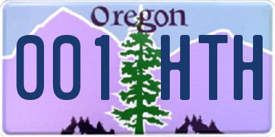 OR license plate 001HTH