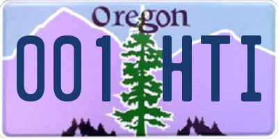 OR license plate 001HTI