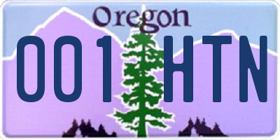 OR license plate 001HTN
