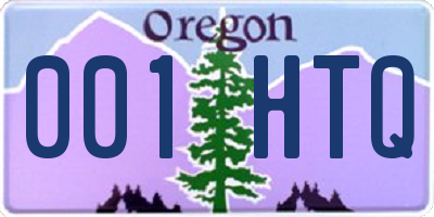 OR license plate 001HTQ