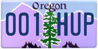 OR license plate 001HUP