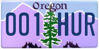 OR license plate 001HUR