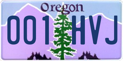 OR license plate 001HVJ