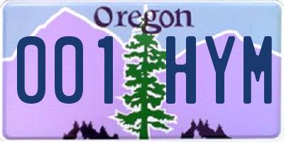 OR license plate 001HYM