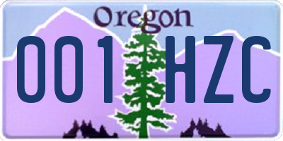 OR license plate 001HZC