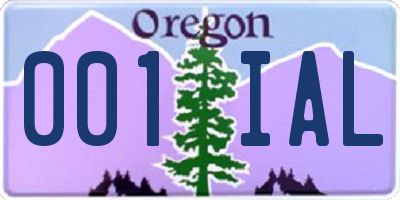 OR license plate 001IAL