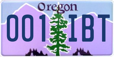 OR license plate 001IBT
