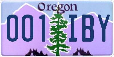 OR license plate 001IBY