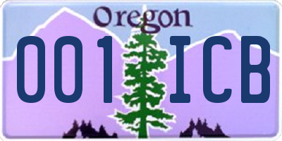 OR license plate 001ICB