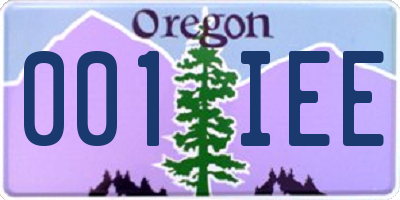 OR license plate 001IEE