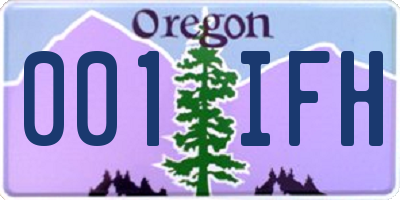 OR license plate 001IFH