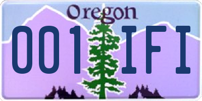 OR license plate 001IFI