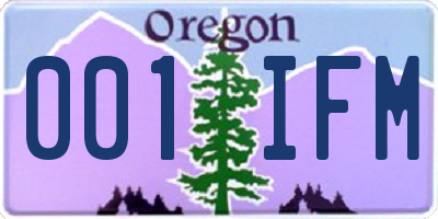 OR license plate 001IFM