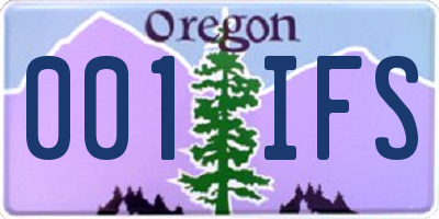 OR license plate 001IFS