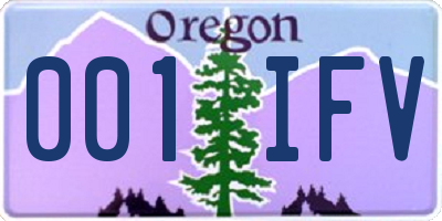 OR license plate 001IFV