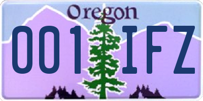 OR license plate 001IFZ