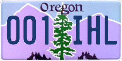 OR license plate 001IHL