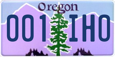 OR license plate 001IHO