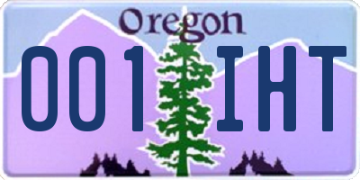 OR license plate 001IHT
