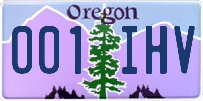 OR license plate 001IHV