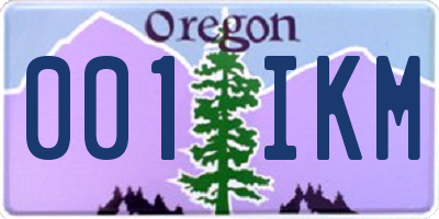 OR license plate 001IKM