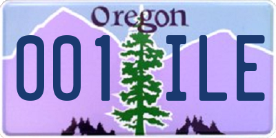 OR license plate 001ILE