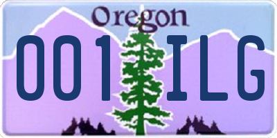 OR license plate 001ILG