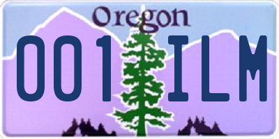 OR license plate 001ILM