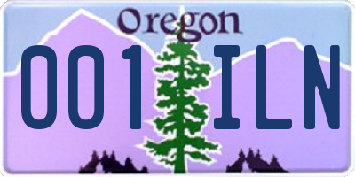 OR license plate 001ILN