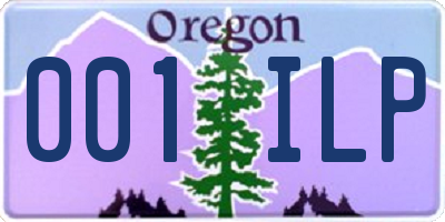 OR license plate 001ILP