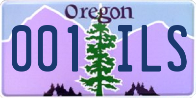 OR license plate 001ILS