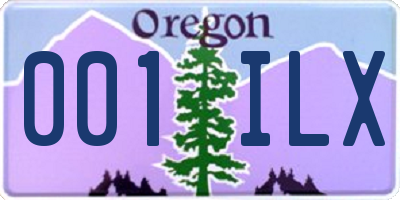 OR license plate 001ILX