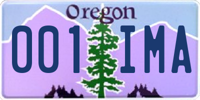 OR license plate 001IMA